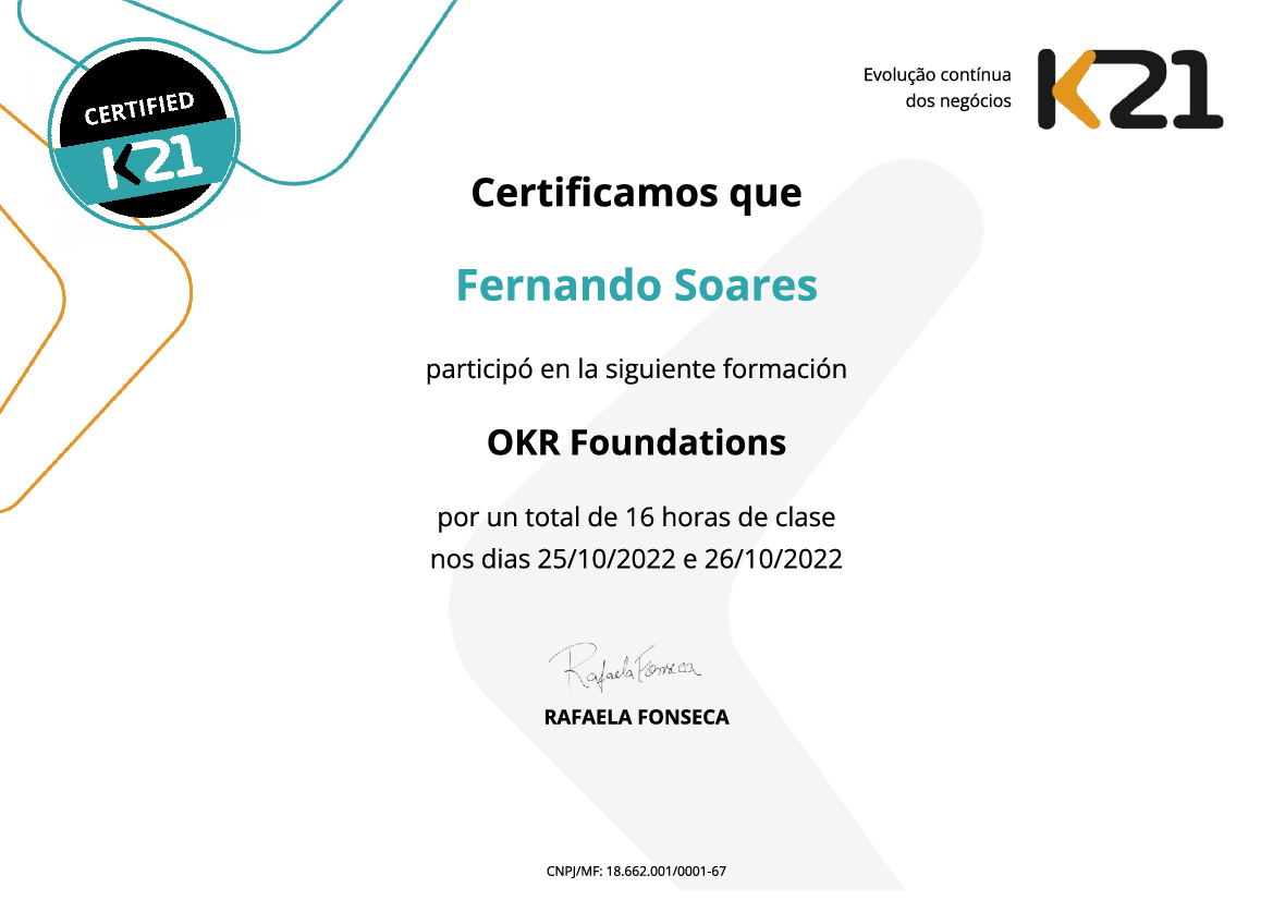 Certificado K21